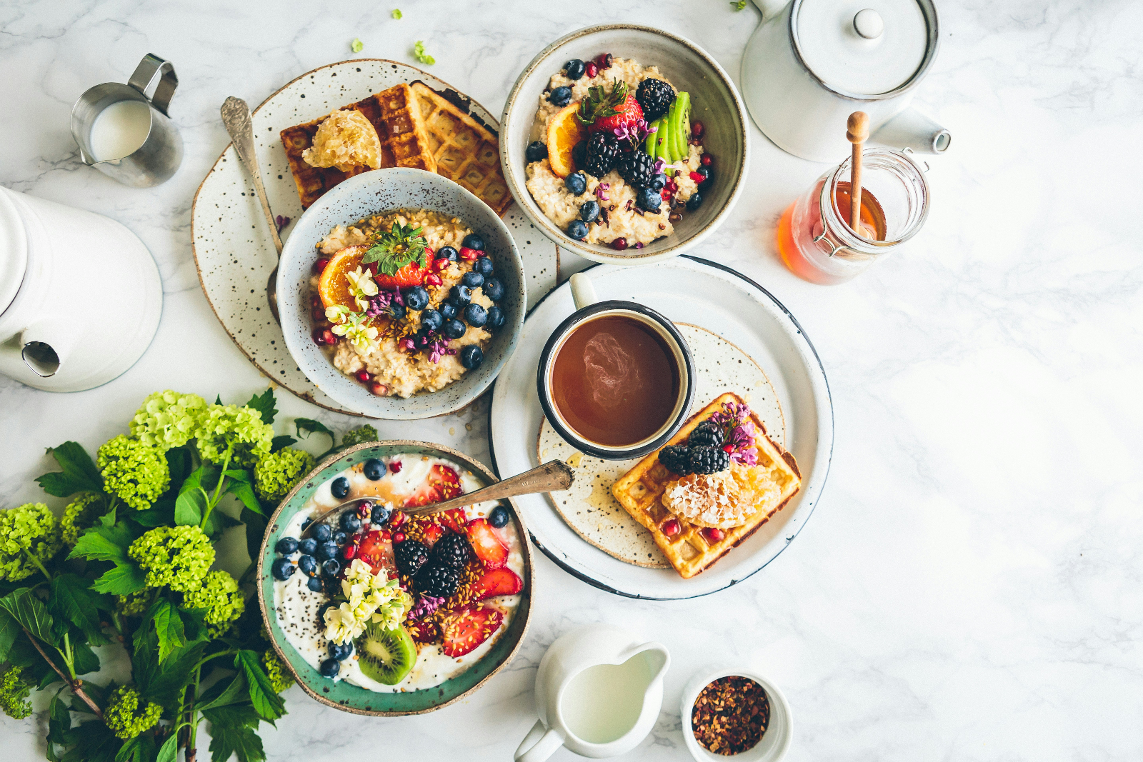 Health breakfast top view